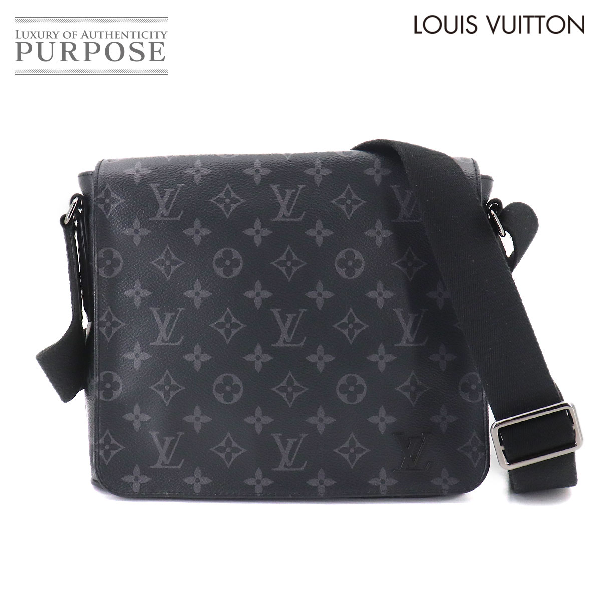 LOUIS VUITTON モノグラム エクリプス ディストリクト PM NM ショルダー バッグ ブラック M44000 District PM NM ルイ ヴィトン 90330864