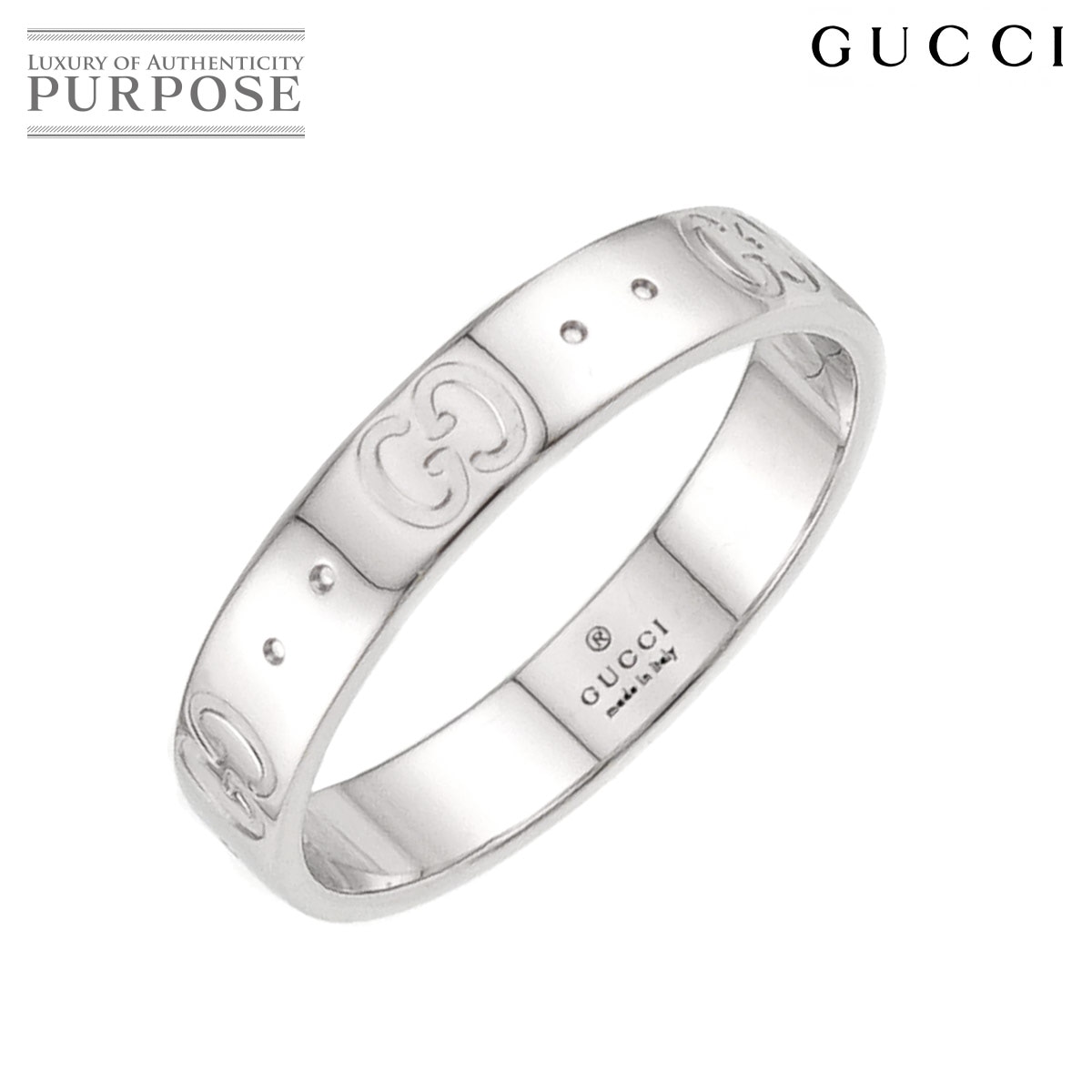 GUCCI アイコン #19 リング K18 WG ホワイトゴールド 750 指輪 Icon Ring グッチ 90326411