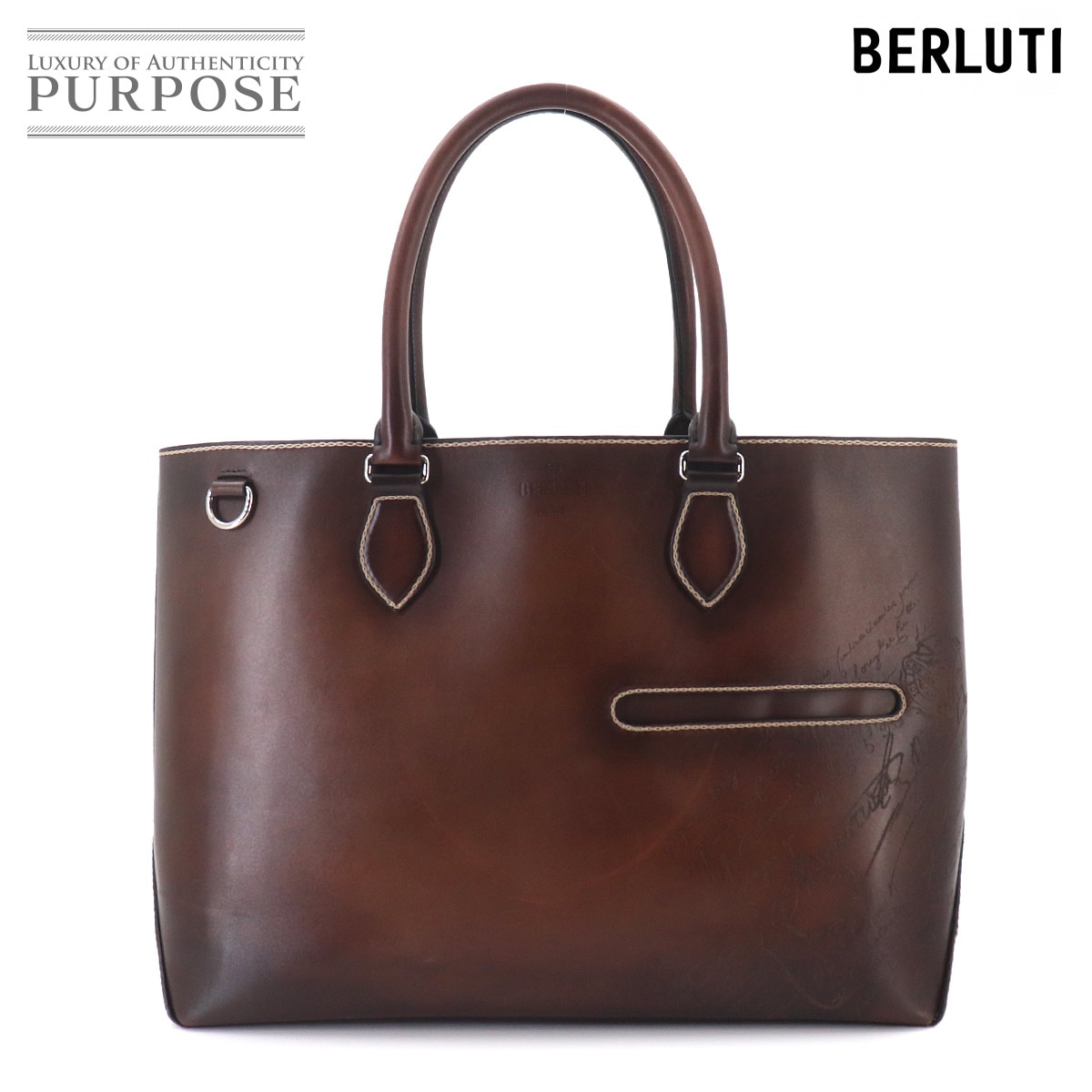 Berluti カリグラフィ スクリット トゥジュール トート バッグ