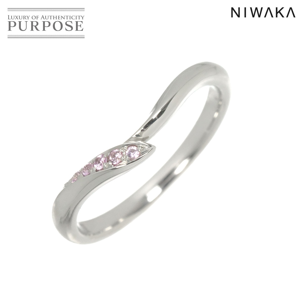 NIWAKA ニワカ 初桜 12号 リング サファイヤ Pt プラチナ 指輪 Sapphire Ring【証明書付き】俄 90328159