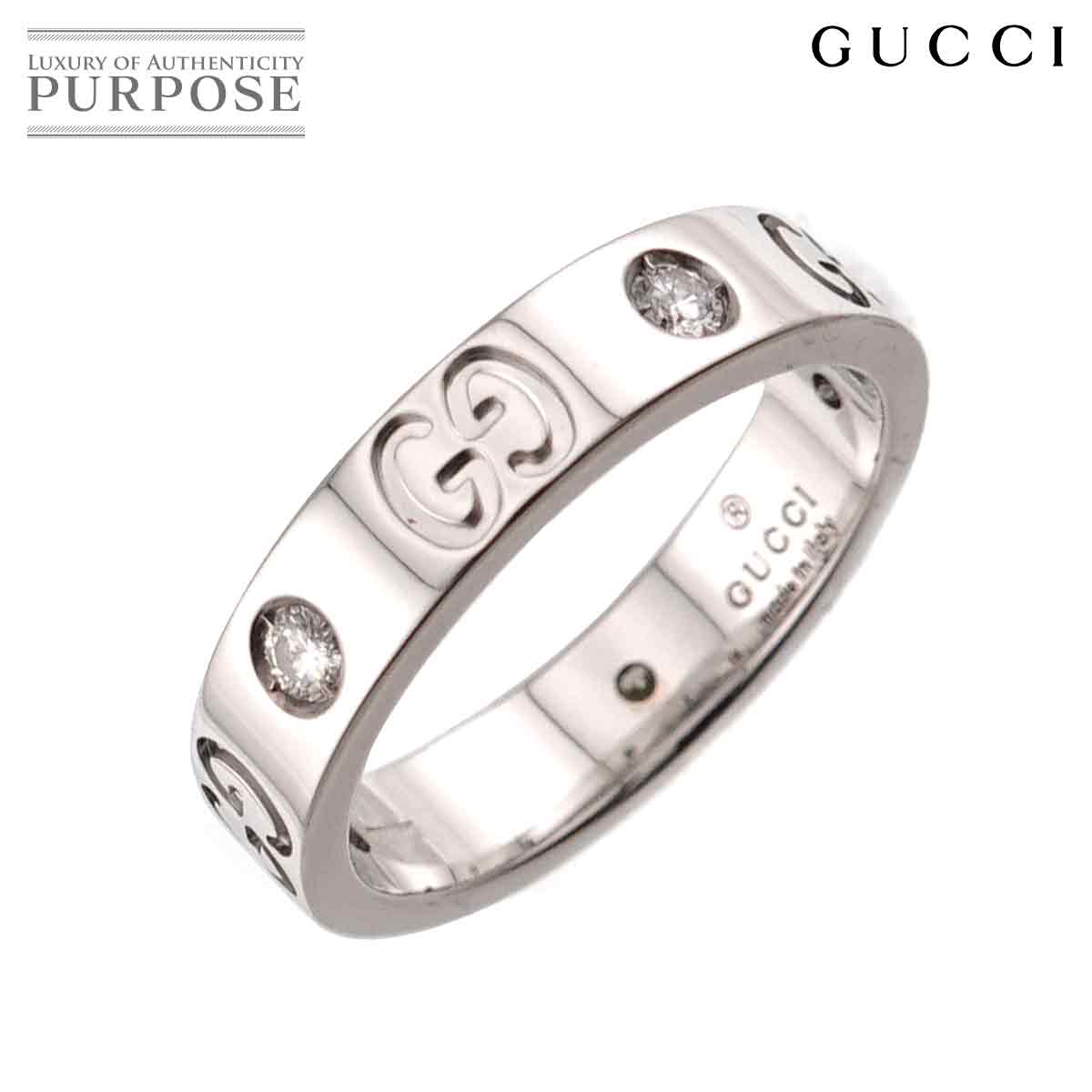 GUCCI アイコン #9 リング ダイヤ K18 WG ホワイトゴールド 750 指輪 ICON Ring グッチ 90328826