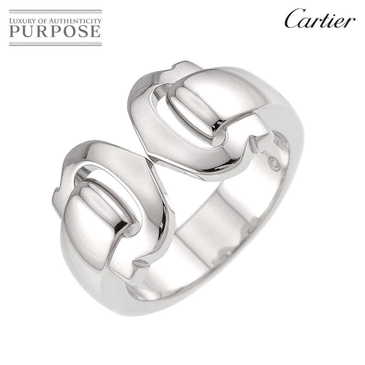Cartier C2 #49 リング K18 WG ホワイトゴールド 750 2C 指輪 Logo Ring カルティエ 90330251