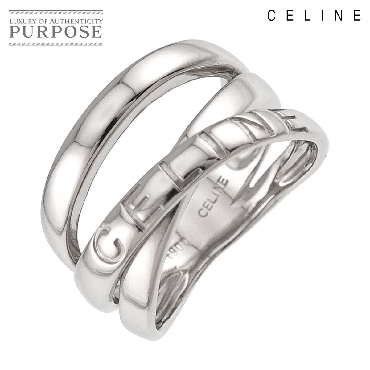 CELINE 8.5号 リング  Pt プラチナ 指輪 Ring セリーヌ 90330402