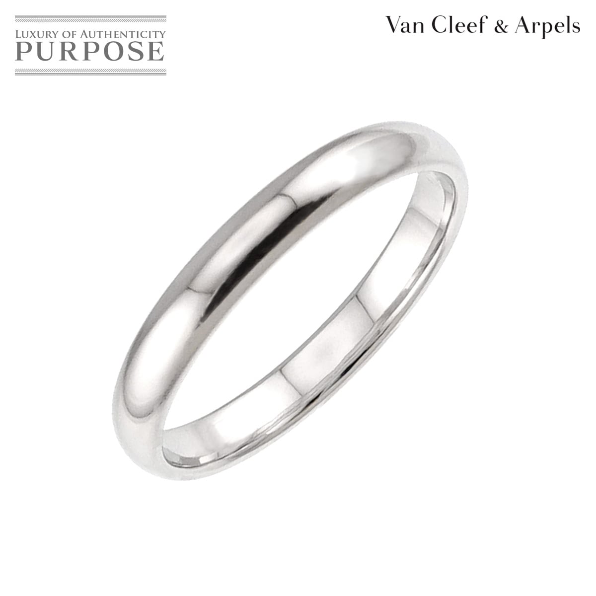 Van Cleef & Arpels タンドルモン #58 リング 幅3mm Pt プラチナ 指輪 Ring ヴァンクリーフ & アーペル 90330420