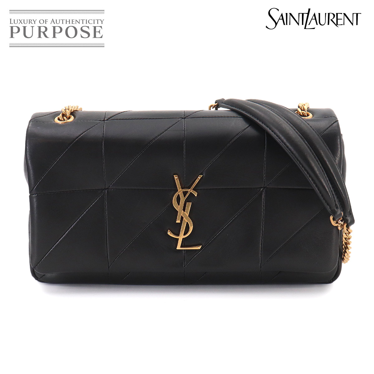 SAINT LAURENT ジェイミー チェーン ショルダー バッグ レザー ブラック 515821 Jamie Shoulder Bag サンローラン 90331144