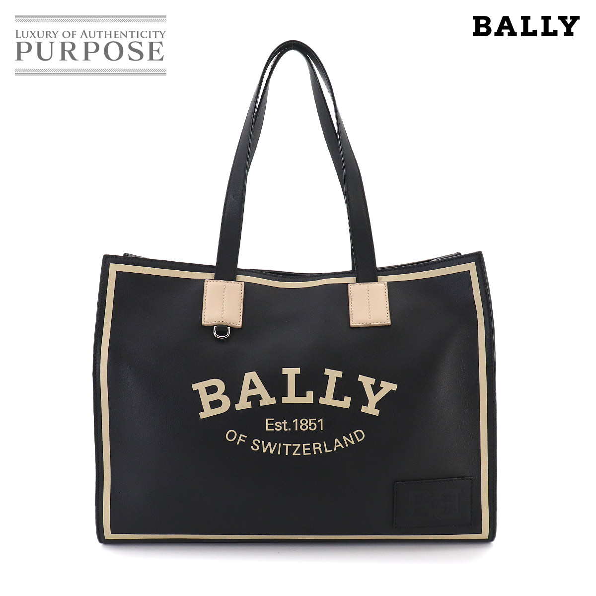 BALLY クリスタリア EW トート バッグ レザー ブラック 761765960491 Crystalia ew Tote Bag バリー 90331342