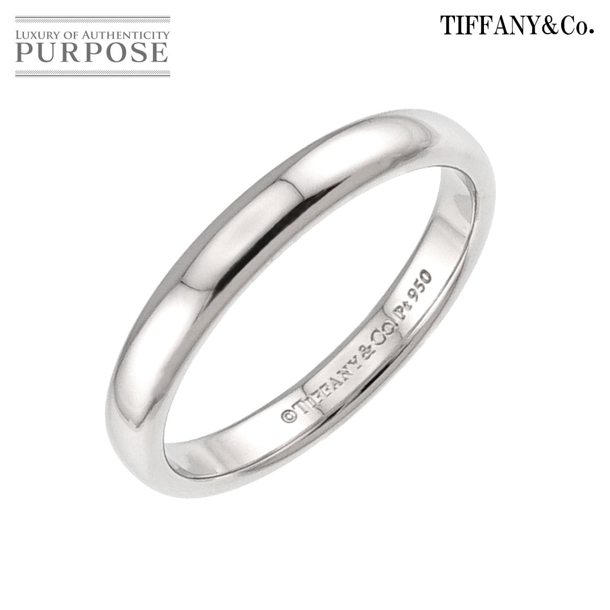TIFFANY&Co. フォーエバー 15号 リング 幅3mm Pt プラチナ 指輪  Forever Ring ティファニー 90332269