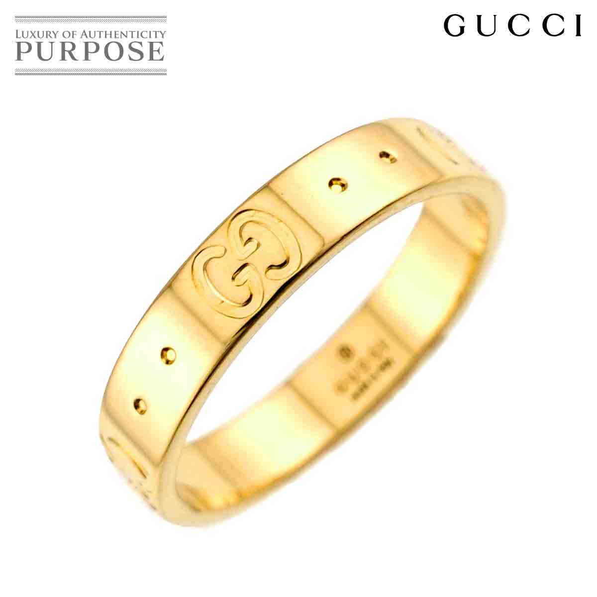 GUCCI アイコン #13 リング K18 YG イエローゴールド 750 指輪 ICON Ring グッチ 90331517