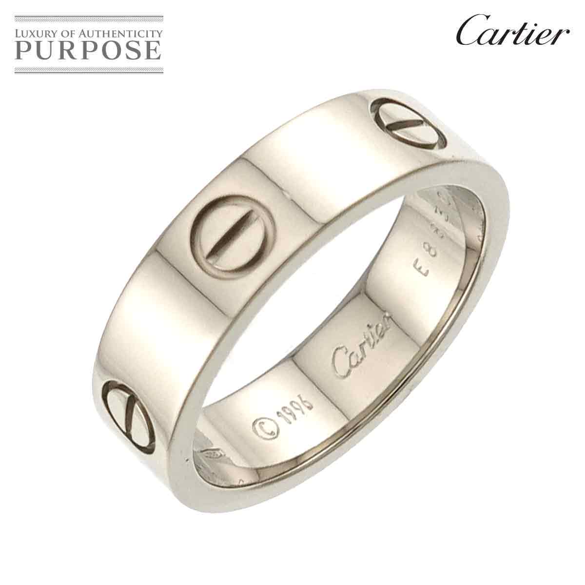 Cartier ラブ #60 リング K18 WG ホワイトゴールド 750 指輪 LOVE Ring カルティエ 90333141
