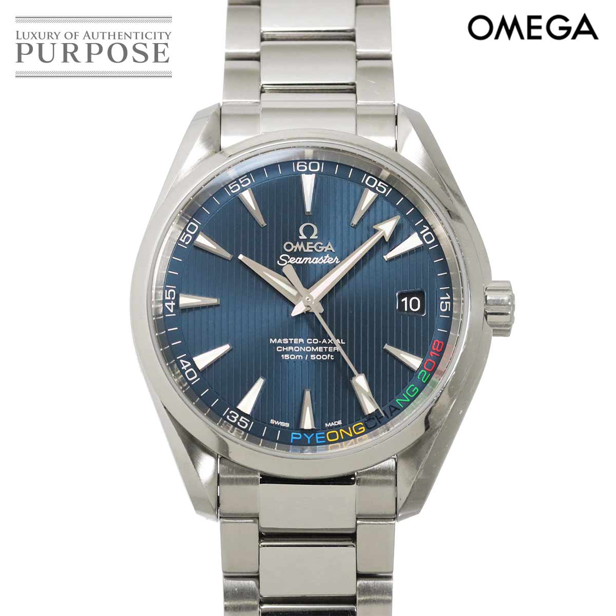 OMEGA シーマスター ピョンチャンオリンピック2018 リミテッド 522 10 42 21 03 001 クロノグラフ メンズ 腕時計 デイト ブルー オートマ 自動巻き Speedmaster オメガ 90334752