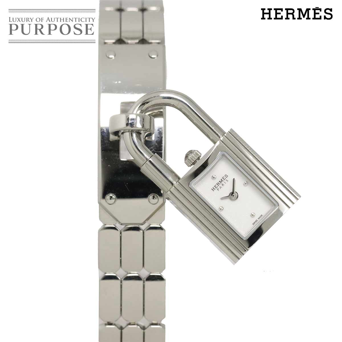 HERMES ケリーウォッチ KE4 110 レディース 腕時計 ホワイト クォーツ ウォッチ カデナ Kelly Watch エルメス 90334854