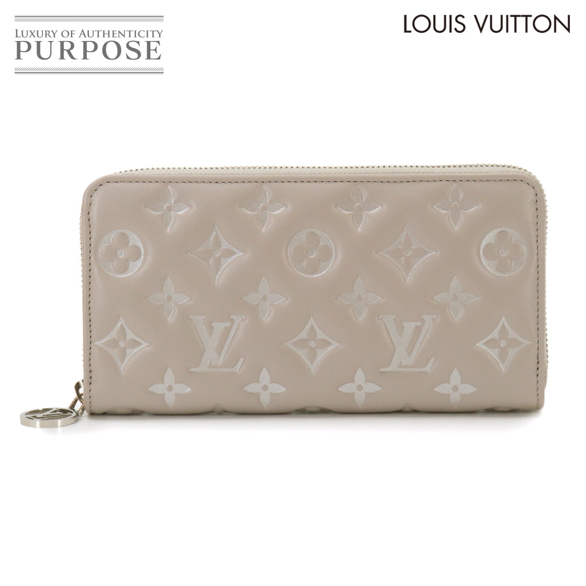 LOUIS VUITTON モノグラム クッサン ジッピー ウォレット ラウンドファスナー 長財布 ラムレザー ブルームグレー M13700 RFID Zippy Wallet ルイ ヴィトン 90333729