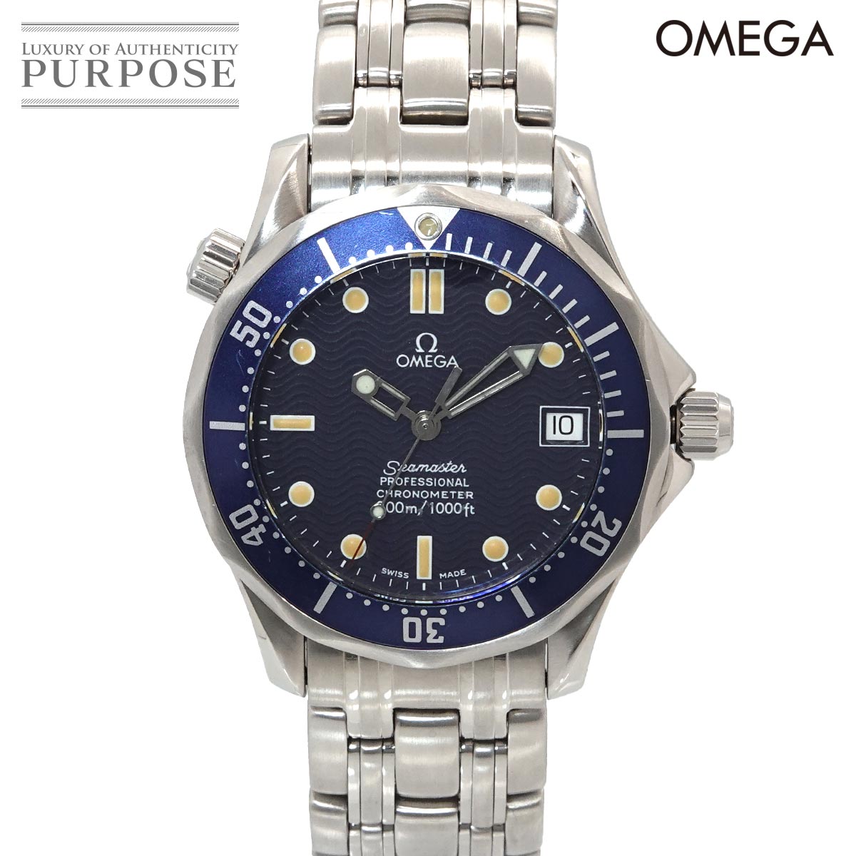 OMEGA シーマスター 300 プロフェッショナル 2551 80 ボーイズ 腕時計 デイト ネイビー オートマ 自動巻き ウォッチ オメガ 90322897