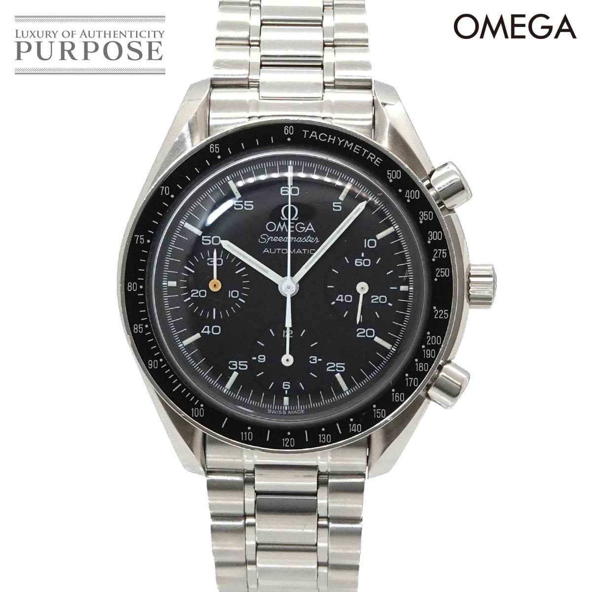 OMEGA スピードマスター 3510 50 クロノグラフ メンズ 腕時計 ブラック オートマ 自動巻き ウォッチ Speedmaster オメガ 90323241