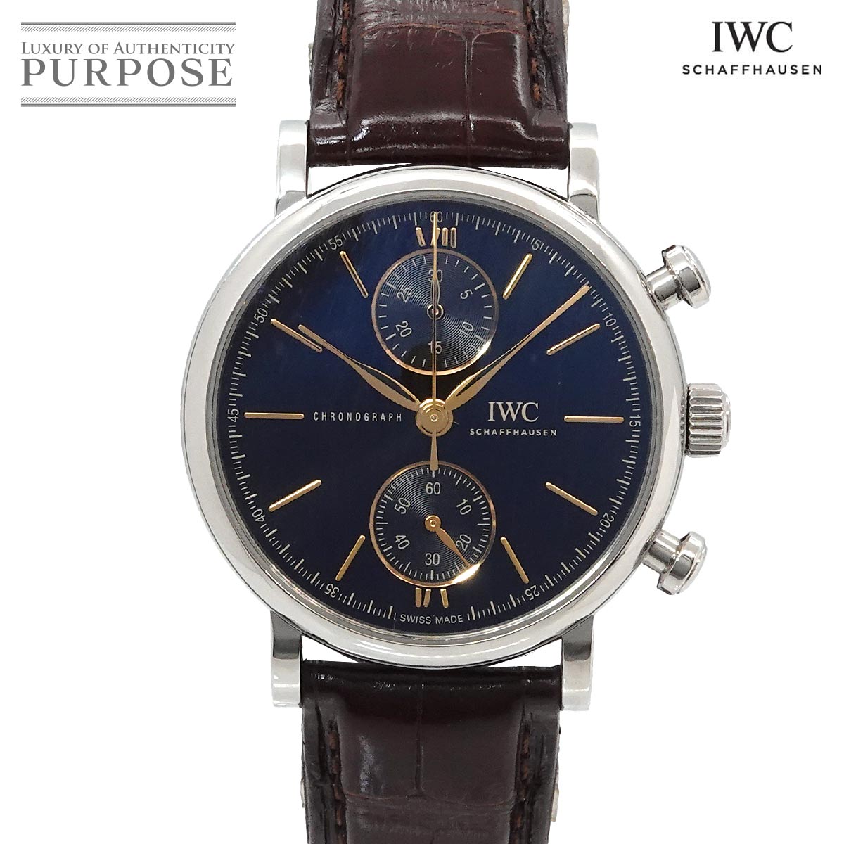 IWC ポートフィノ クロノグラフ IW391404 メンズ 腕時計 ブラック オートマ 自動巻き インターナショナル ウォッチ カンパニー Portofino 90335436