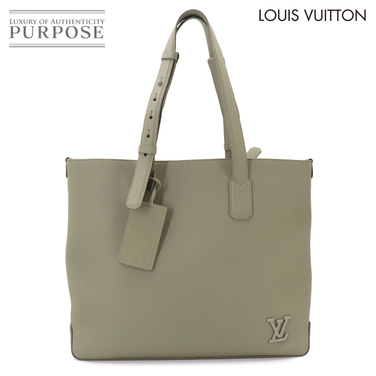 LOUIS VUITTON アエログラム ファストライン トート バッグ レザー セージ M22506 RFID Aerogram Fast Line Tote ルイ ヴィトン 90327326