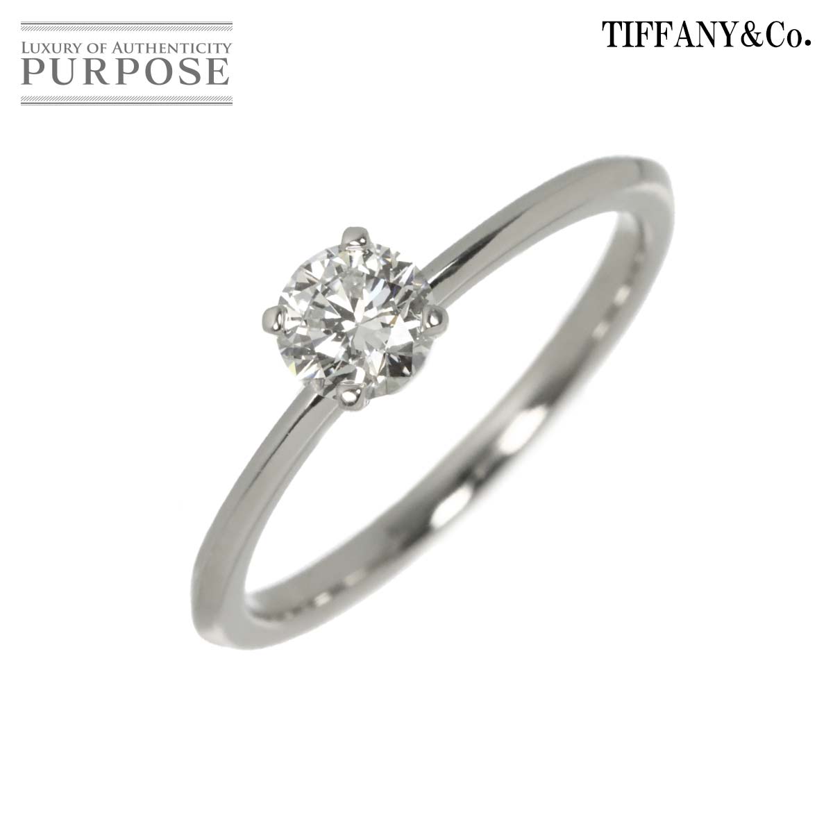 TIFFANY&CO. トゥルー ダイヤ 0.41ct 11.5号 リング Pt プラチナ 指輪 Diamond Ringティファニー 90328154