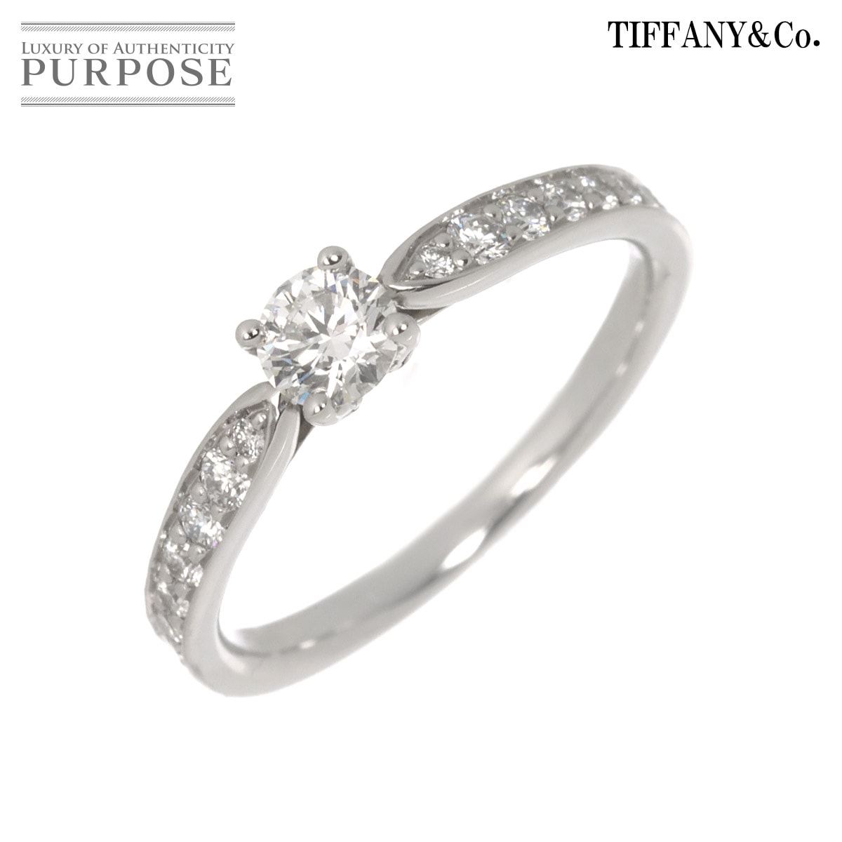 TIFFANY&Co. ハーモニー 9号 リング ダイヤ 0.24ct Pt プラチナ 指輪 Harmony Diamond Ring ティファニー 90328792