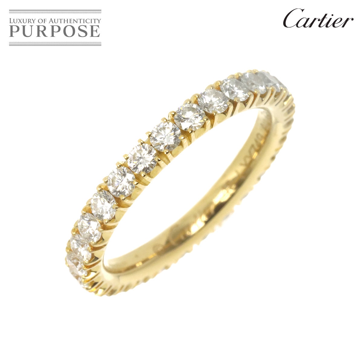 Cartier エタンセル ドゥ #48 リング フル ダイヤ K18 YG 750 指輪 Etincelle Diamond Ring【証明書付き】カルティエ 90329074