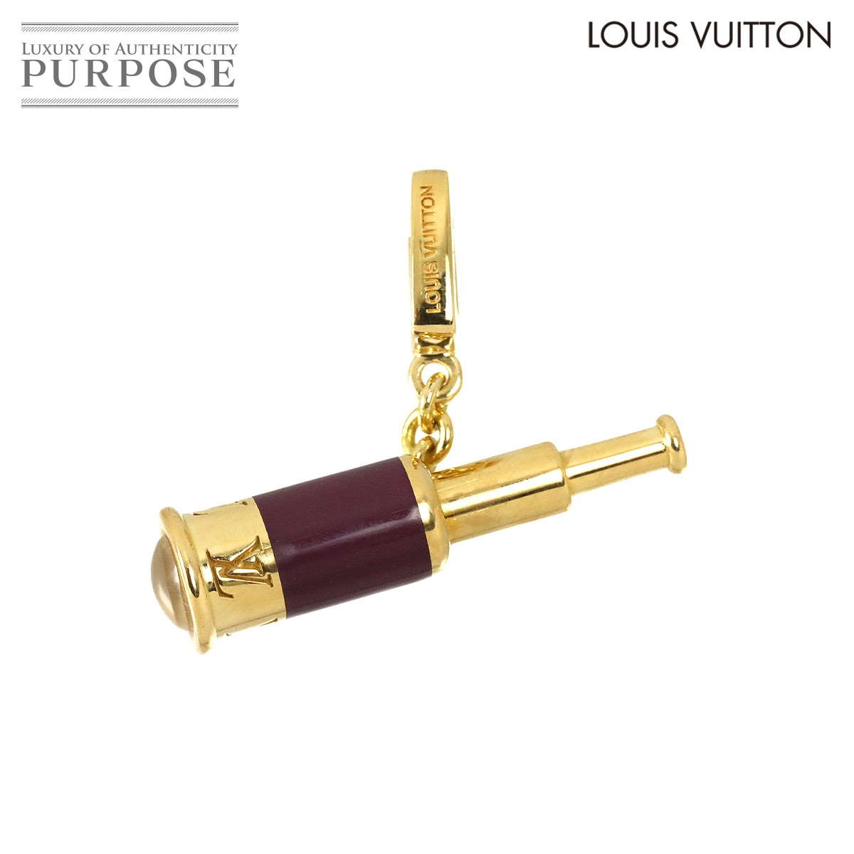 LOUIS VUITTON エナメル ペンダント トップ K18 YG イエローゴールド 750 チャーム  Pendant Top ルイ ヴィトン 90329907