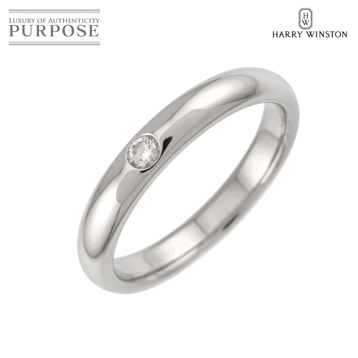 HARRY WINSTON ラウンド 10号 リング ダイヤ Pt プラチナ 指輪 Diamond Ring【証明書付き】ハリーウィンストン 90332260