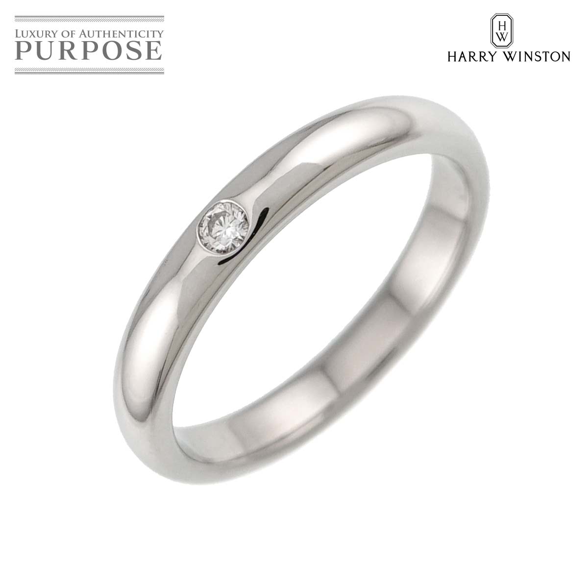 HARRY WINSTON ラウンド 14号 リング ダイヤ Pt プラチナ 指輪 Diamond Ring【証明書付き】 ハリーウィンストン 90332261