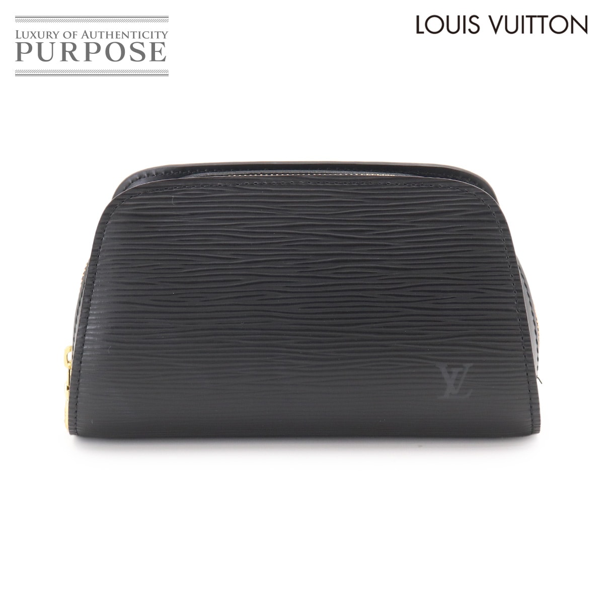 LOUIS VUITTON エピ ドーフィーヌ PM ポーチ レザー ノワール M48442 ゴールド 金具 Dauphine PM Pouch ルイ ヴィトン 90332431