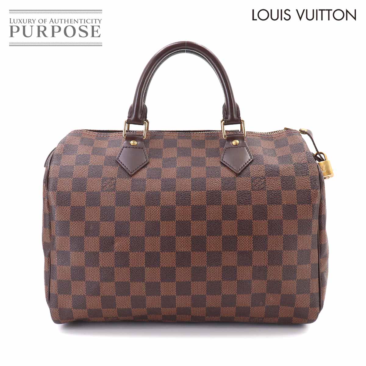 LOUIS VUITTON ダミエ スピーディ 30 ハンド バッグ エベヌ ブラウン N41531 ゴールド 金具 Speedy ルイ ヴィトン 90332986