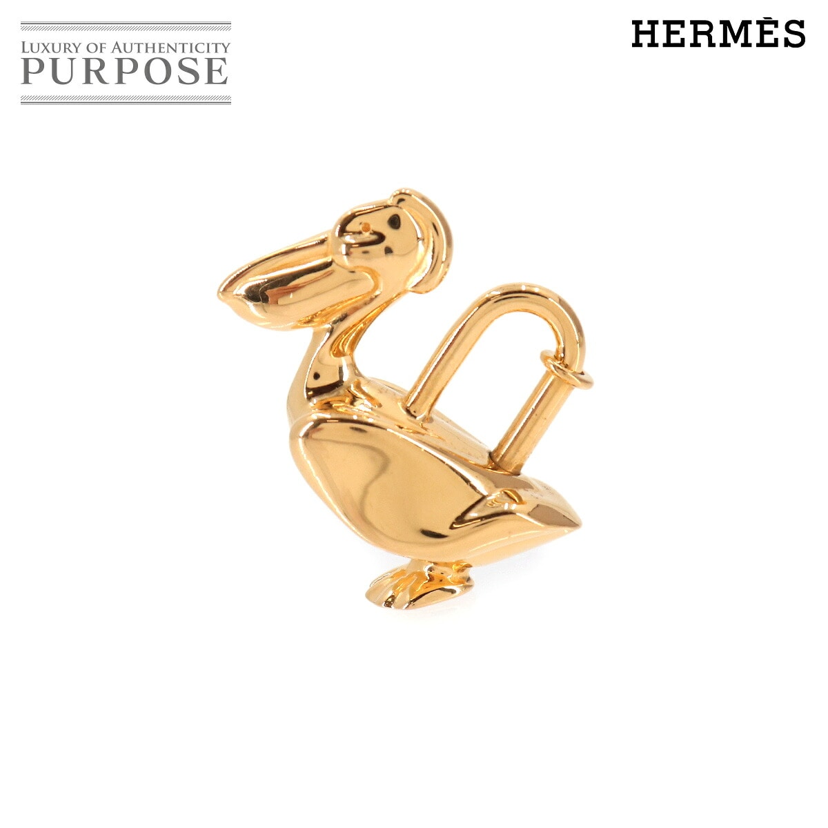 HERMES カデナ チャーム Pelican ペリカン 1992年 ゴールド アクセサリー Cadena Charm エルメス 90333015