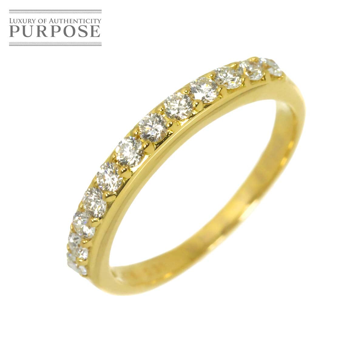 リング 6.5号 ダイヤ 0.31ct K18 YG イエローゴールド 750 指輪 Diamond Ring 90333550