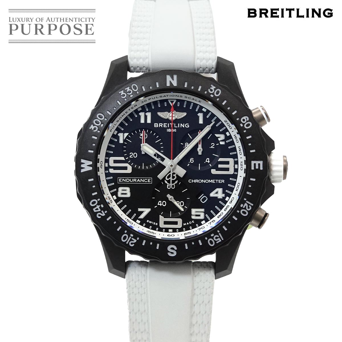BREITLING エンデュランス プロ X83310 クロノグラフ メンズ 腕時計 デイト ホワイト クォーツ ウォッチ Endurance Pro ブライトリング 90335556