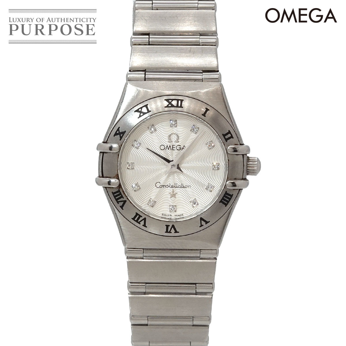 OMEGA コンステレーション ミニ 1562 36 12P ダイヤ レディース 腕時計 シルバー クォーツ ウォッチ Constellation オメガ 90335871