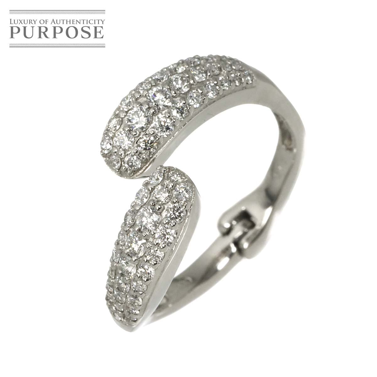 リング フリーサイズ ダイヤ 0.75ct Pt プラチナ 指輪 Diamond Ring 90333458