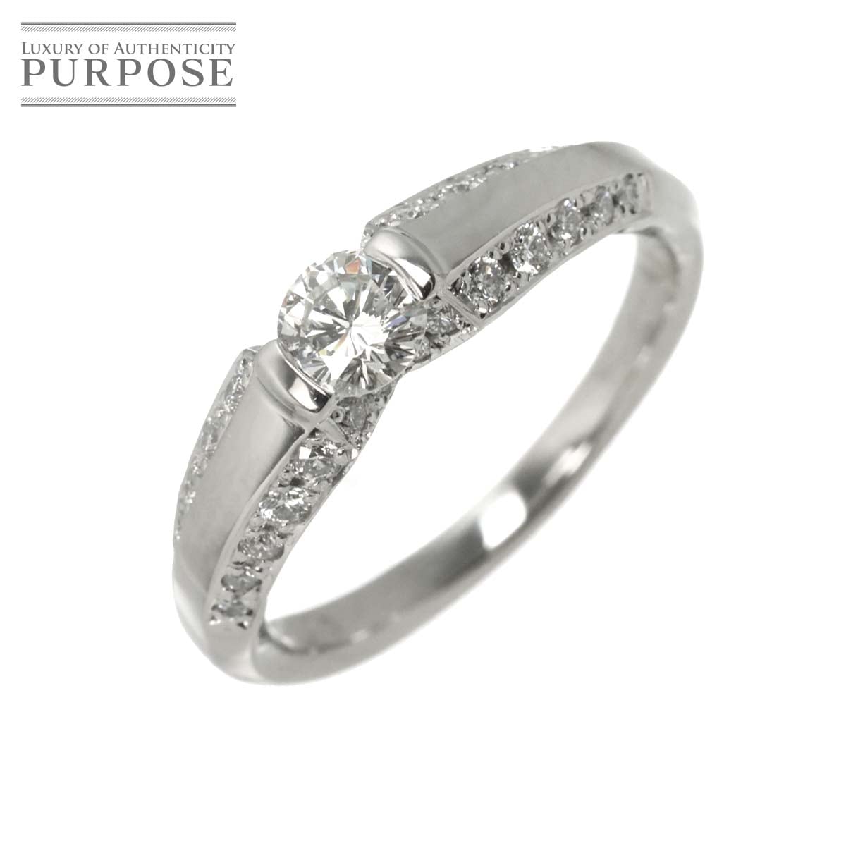 リング 11号 ダイヤ 0.343ct H/VVS2/VG 0.46ct Pt プラチナ 指輪 【ソーティング付き】 Diamond Ring 90333603