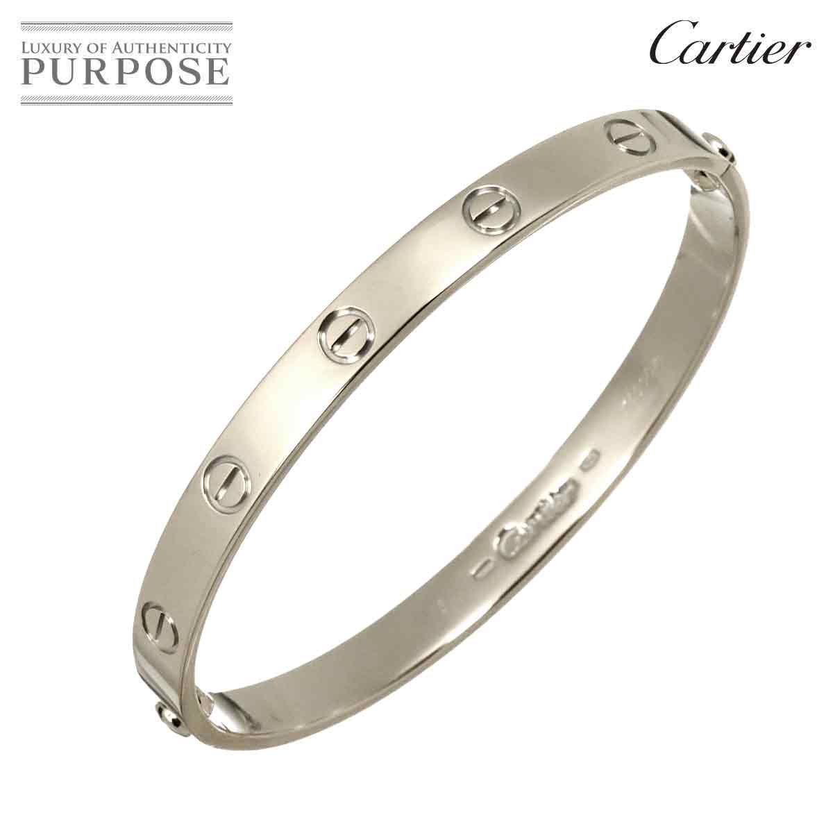 Cartier ラブ ブレス #18 K18 WG ホワイトゴールド 750 ブレスレット バングル Love Bracelet カルティエ 90326235