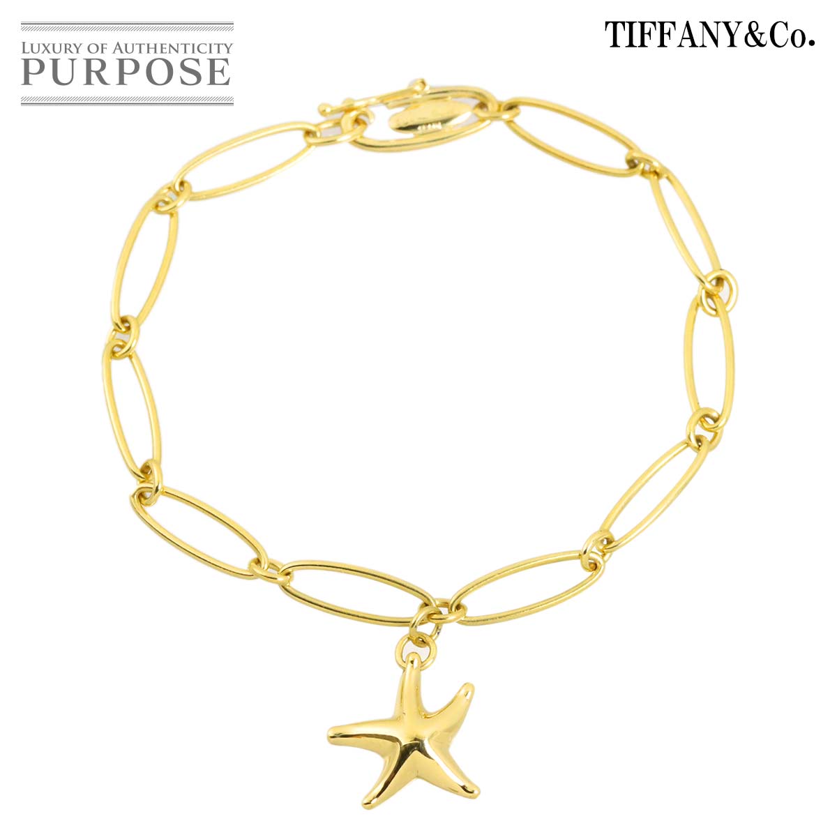 TIFFANY&Co. スターフィッシュ ブレスレット 17.5cm K18 YG イエローゴールド 750 Bracelet ティファニー 90328915