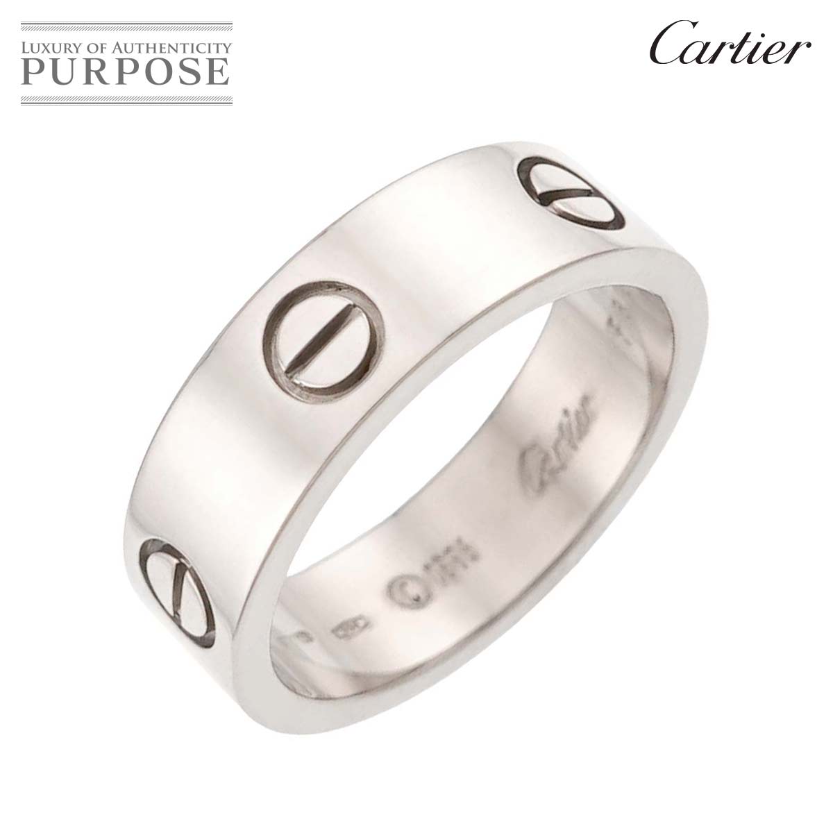 Cartier ラブ #57 リング K18 WG ホワイトゴールド 750 指輪 Love Ring【証明書付き】 カルティエ 90332825