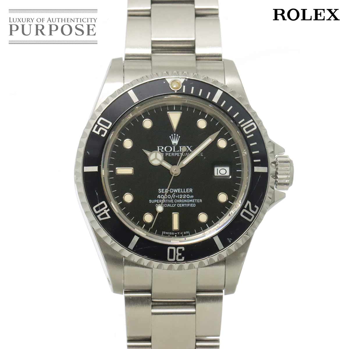 ROLEX シードゥエラー 16600 R番 メンズ 腕時計 デイト ブラック オートマ 自動巻き ウォッチ Sea-Dweller ロレックス 90324307