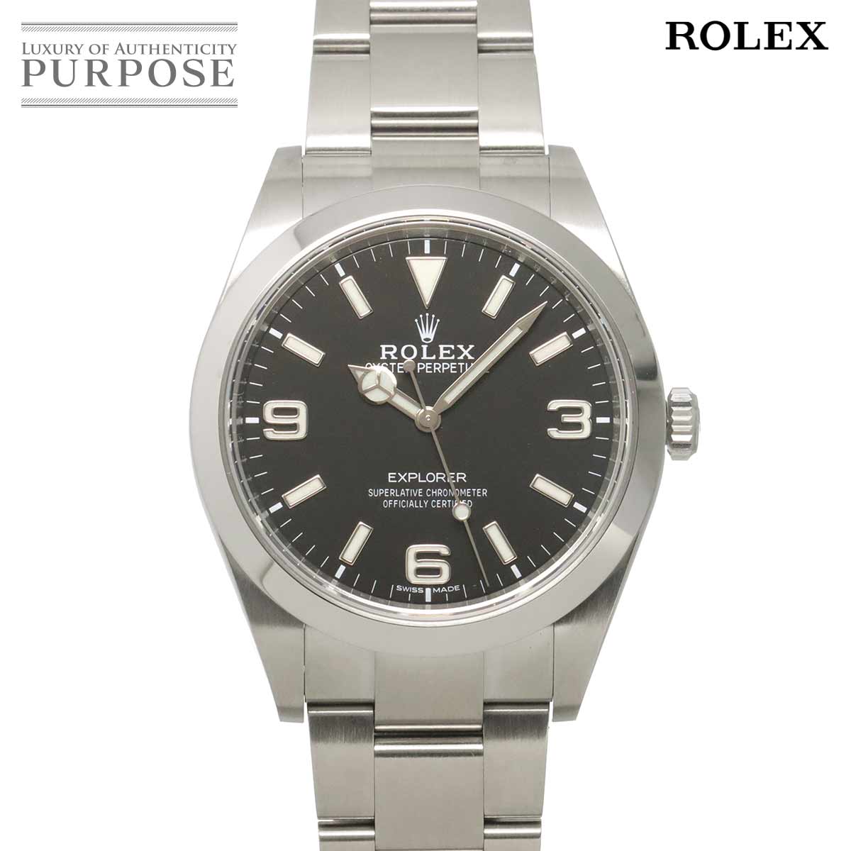 ROLEX エクスプローラー1 214270 ランダム ルーレット メンズ 腕時計 ブラック オートマ 自動巻き ウォッチ Explorer I ロレックス 90327640