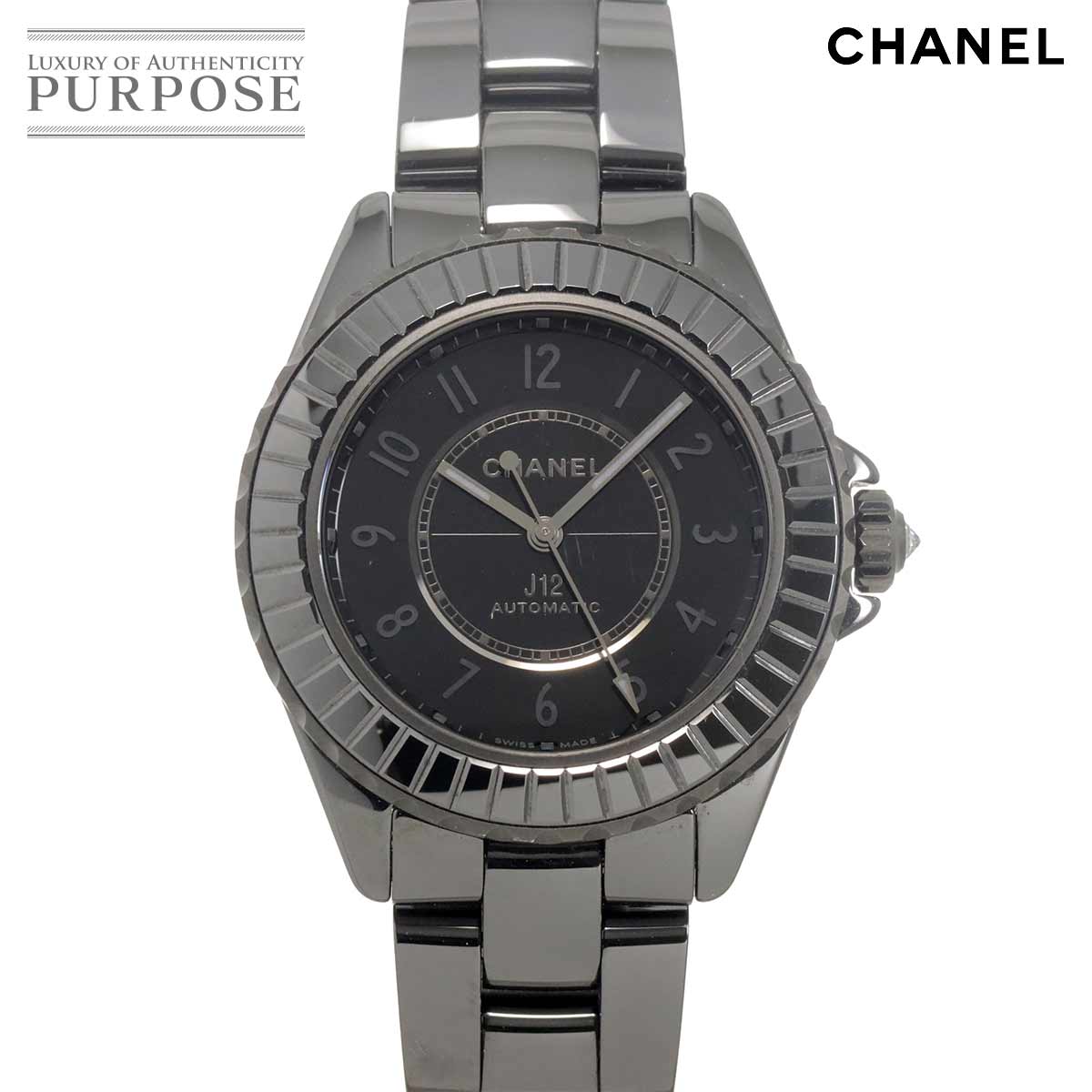 CHANEL J12 エディション ノワール 38mm H6347 世界55本限定 メンズ 腕時計 ブラック セラミック オートマ 自動巻き ウォッチ シャネル 90335424