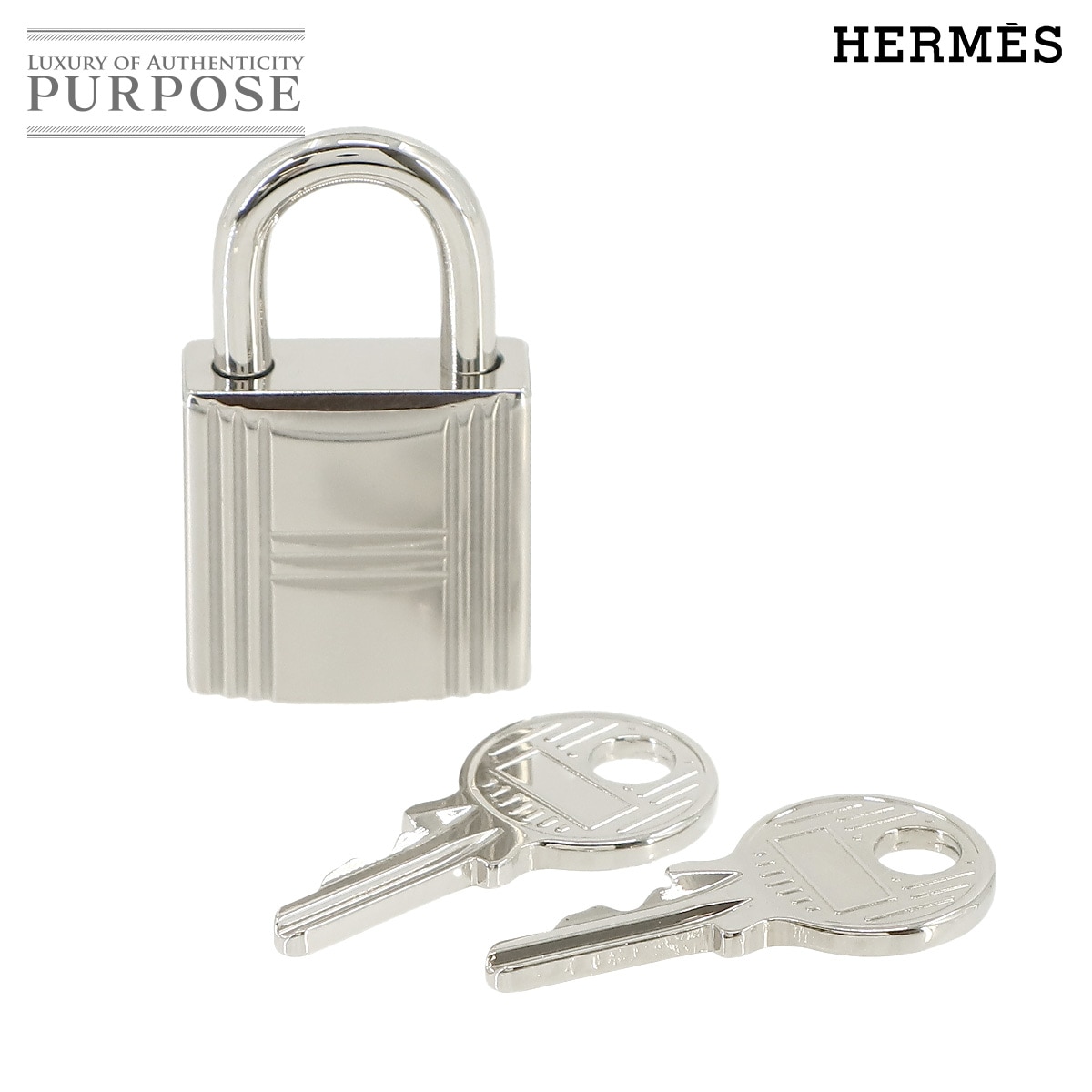 HERMES カデナ 鍵 セット 南京錠 シルバー ロック Cadena Lock エルメス 90328727