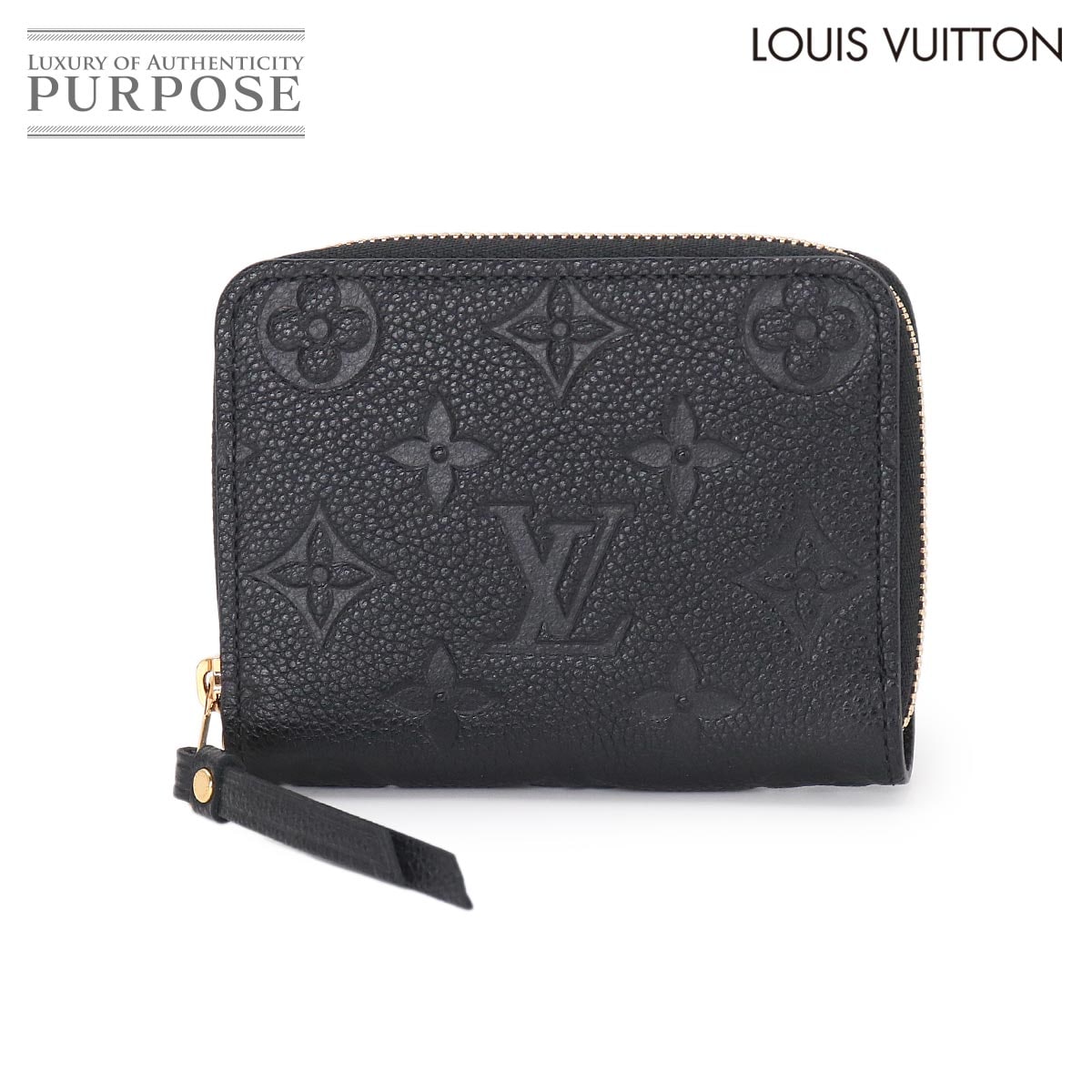 LOUIS VUITTON モノグラム アンプラント ジッピー コインパース コインケース レザー ノワール M60574 RFID Zippy Coin Purse ルイ ヴィトン 90330169