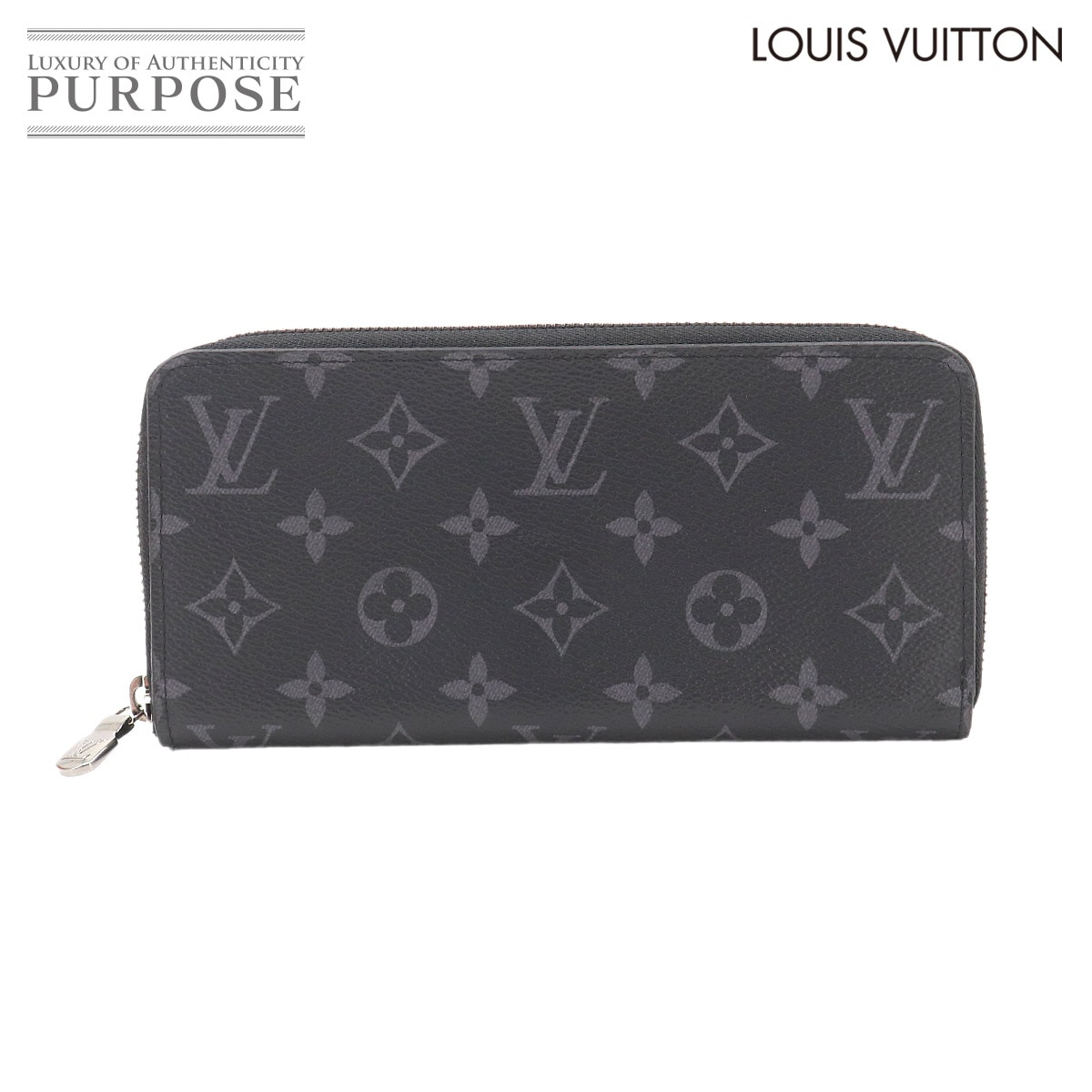 LOUIS VUITTON モノグラム エクリプス ジッピー ウォレット ホリゾンタル 長財布 M11611 RFID シルバー 金具 Zippy Wallet Horizontal ルイ ヴィトン 90333861