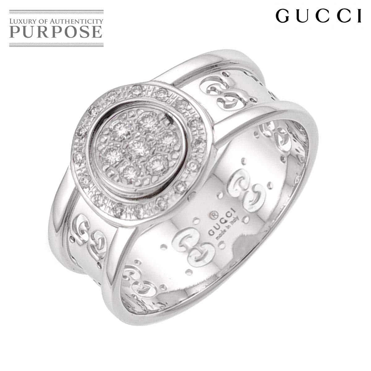 GUCCI アイコン トワール #14 リング ダイヤ K18 WG ホワイトゴールド 750 指輪 Icon Ring グッチ 90332748