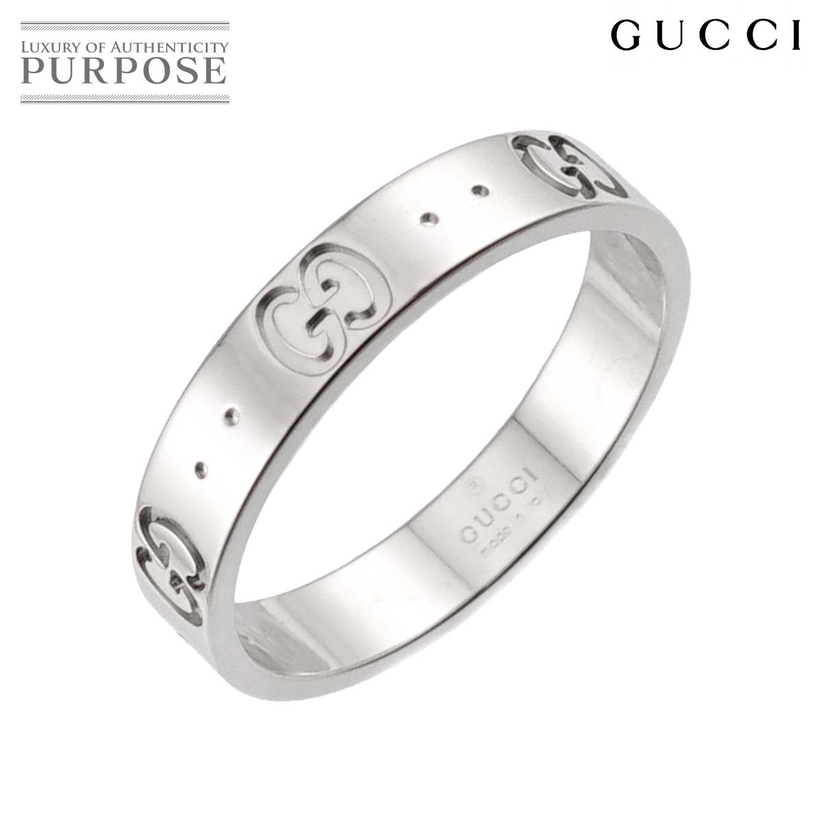 GUCCI アイコン #17 リング K18 WG ホワイトゴールド 750 指輪 Icon Ring グッチ 90332827