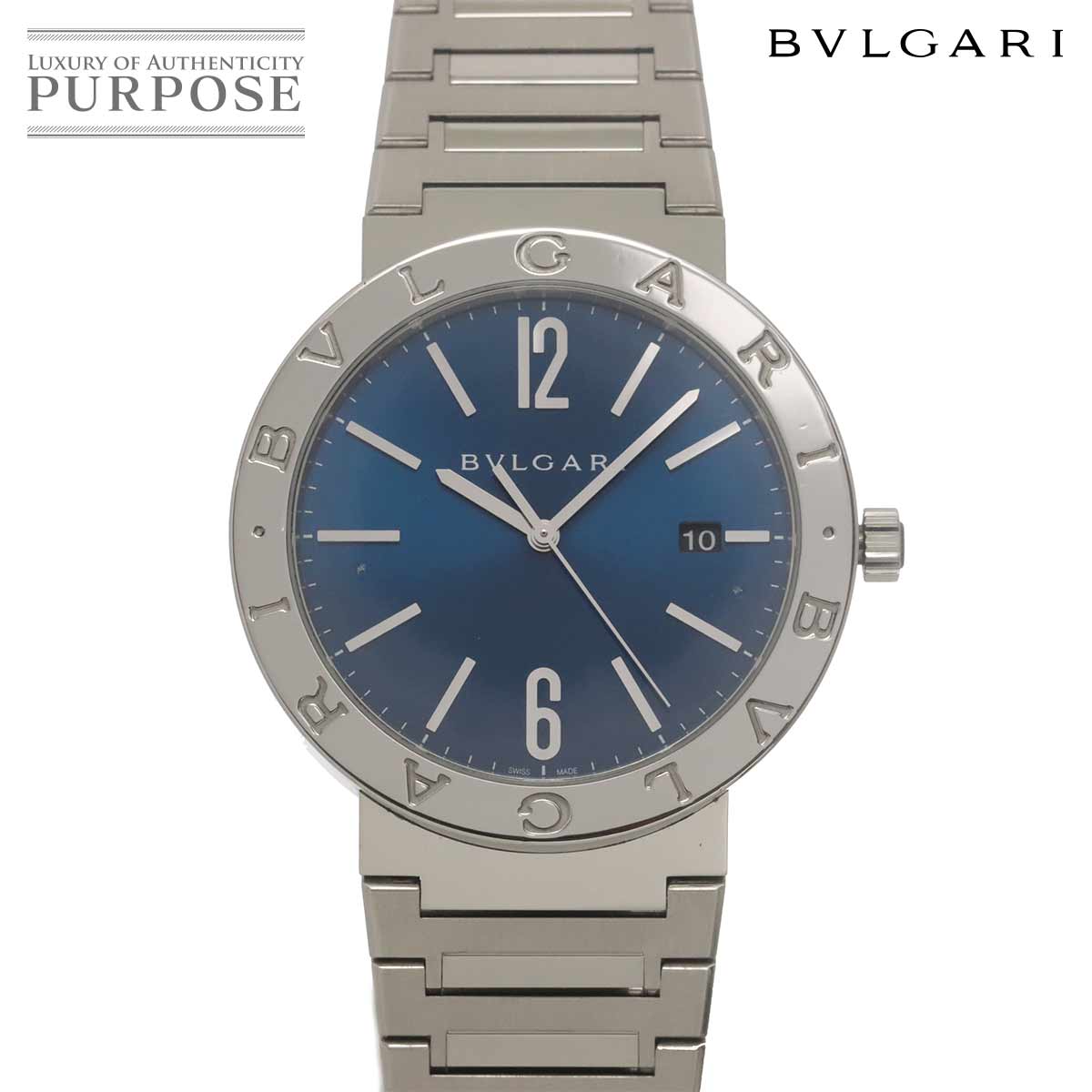BVLGARI ブルガリブルガリ BB41S メンズ 腕時計 デイト ブルー オートマ 自動巻き ウォッチ BVLGARIBVLGARI ブルガリ 90329161