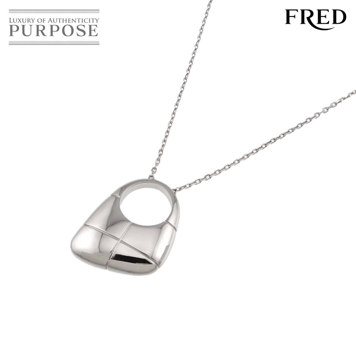 FRED ネックレス 45cm K18 WG ホワイトゴールド 750 Necklace フレッド 90328374