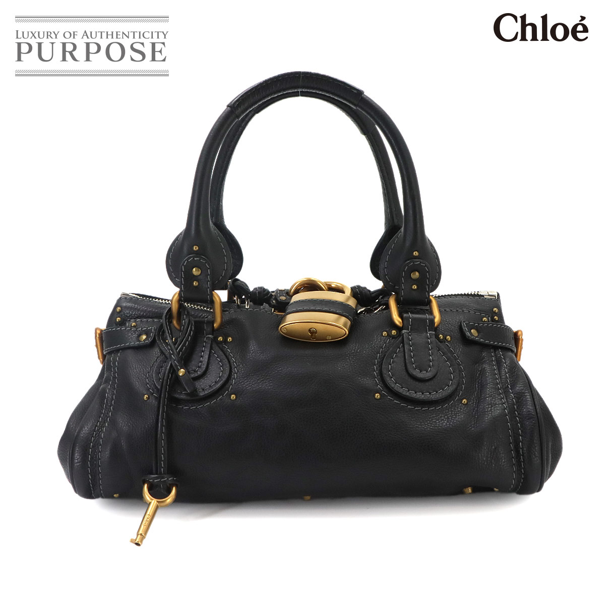 高級　クロエ　C金具　レザー　ハンドバッグ　ショルダーバッグ　スタッズ Brand,Designers,C,Chloe | 中古ジュエリー、中古ブランド品 PURPOSE