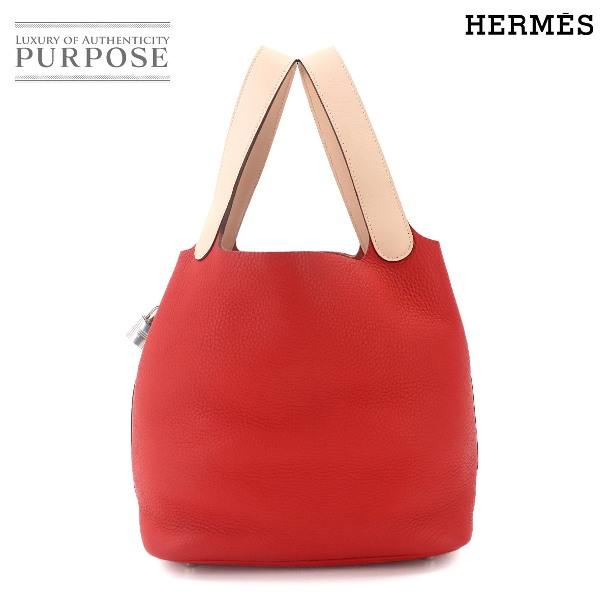 HERMES ピコタンロック MM ハンド バッグ トリヨンクレマンス オレンジ