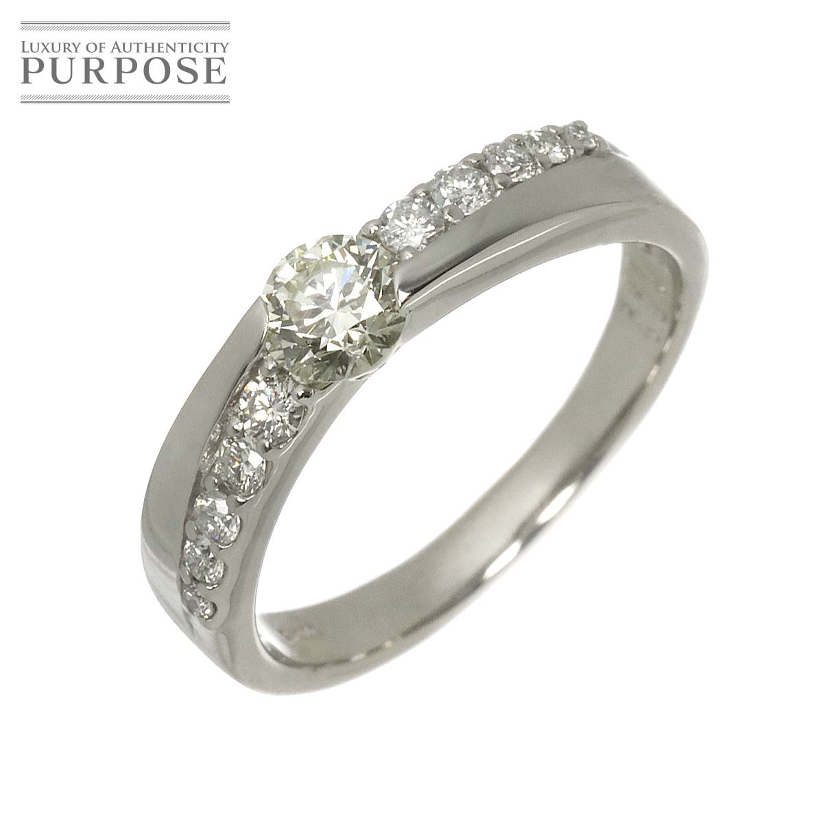 リング 11号 ダイヤ 0.36ct/0.20ct Pt プラチナ 指輪 【鑑別書付き】 Diamond Ring 90329666